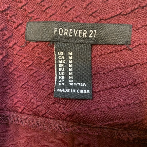 Forever 21 Burgundy Pencil Skirt - Picture 4 of 4